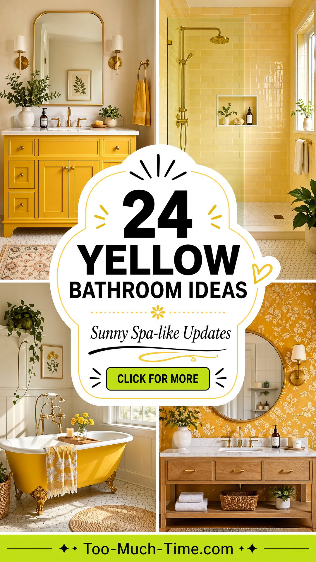 24 Yellow Bathroom Ideas for Sunny Spa-like Updates - 24 Yellow Bathroom Ideas for Sunny, Spa-like Updates