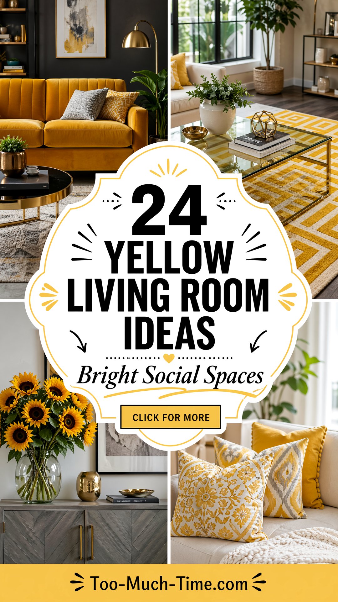 24 Yellow Living Room Ideas to Brighten Social Spaces - 24 Yellow Living Room Ideas to Brighten Social Spaces