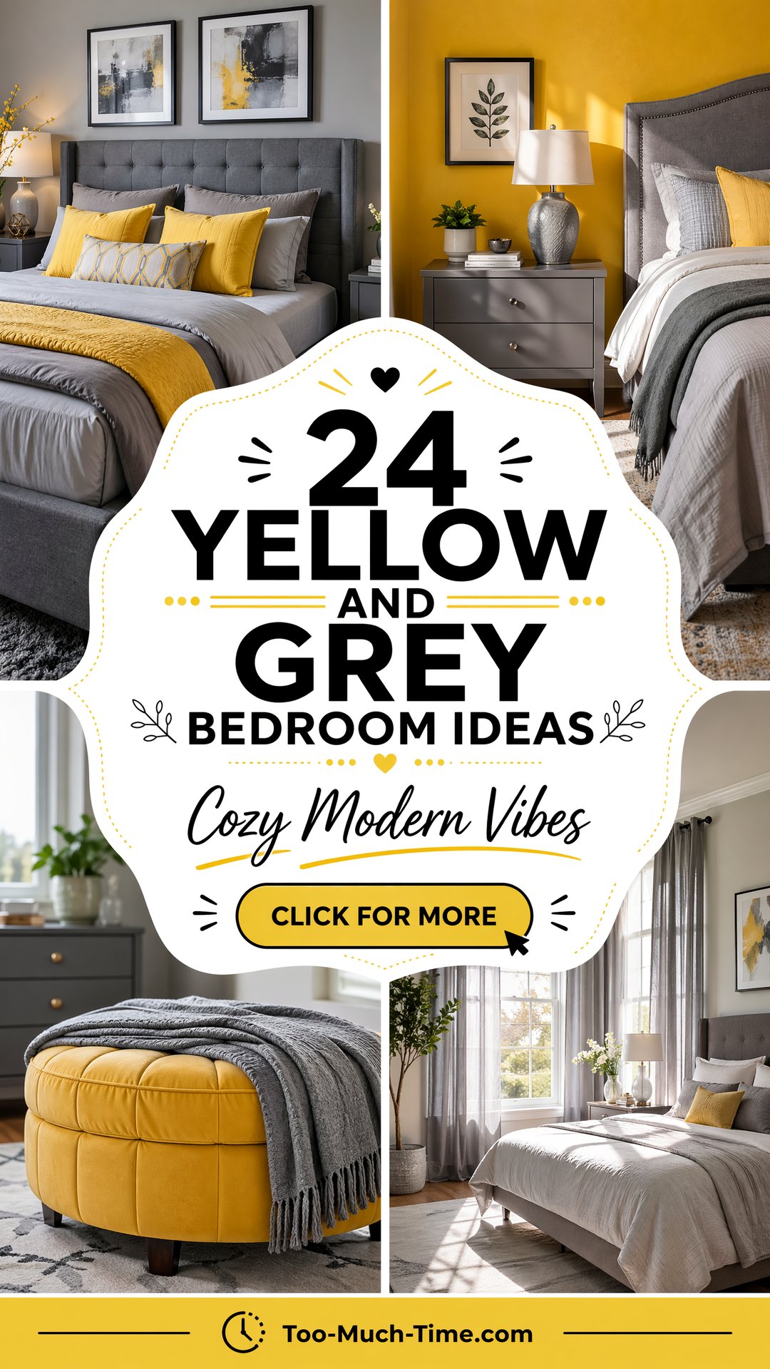 24 Yellow and Grey Bedroom Ideas for a Cozy Retreat - 24 Yellow and Grey Bedroom Ideas for a Cozy Retreat